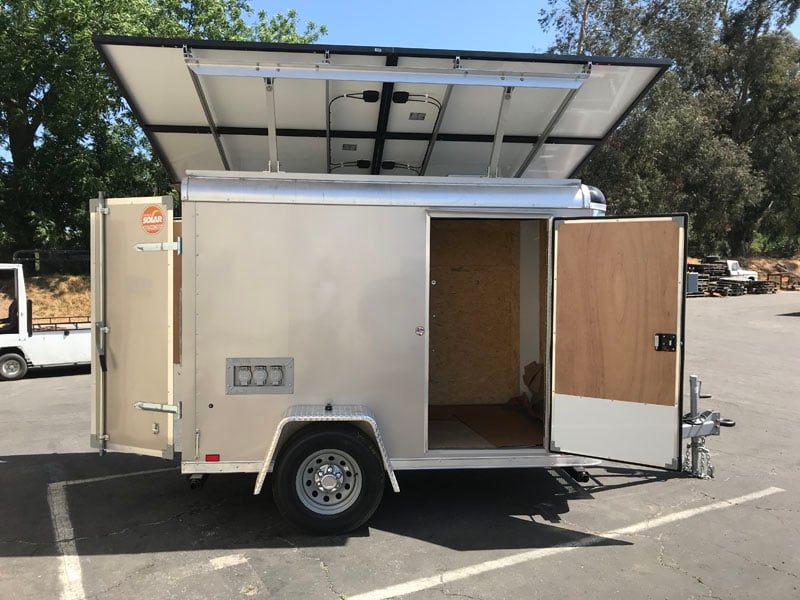 Mobile Solar - MS-200 Solar Generator - Lockable, weatherproof trailer with storage Mobile Solar - MS-200 Solar Generator - Lockable, weatherproof trailer with storage