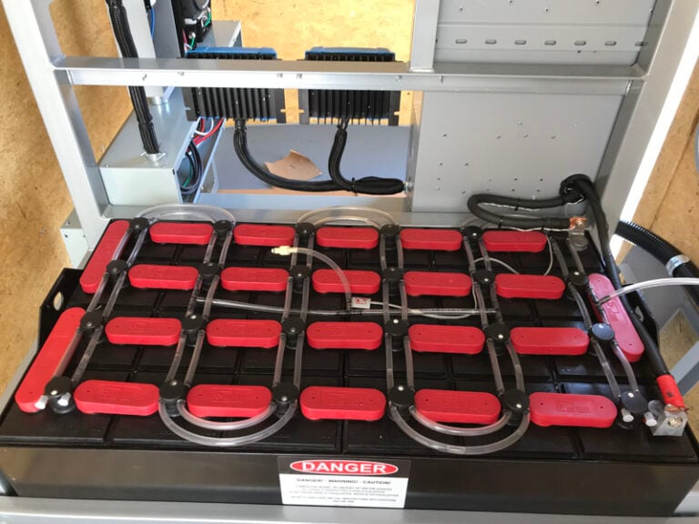 All of our FLA steel-case industrial batteries are outfitted with battery watering and degassing caps for convenience and safety