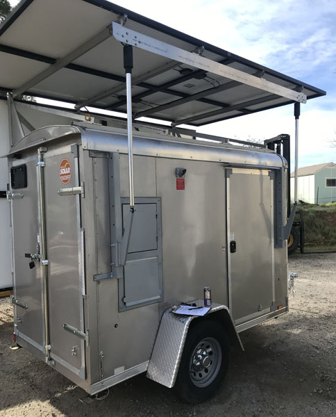Mobile Solar - MS-415 Solar Generator - Lockable, weatherproof trailer with storage Mobile Solar - MS-415 Solar Generator - Lockable, weatherproof trailer with storage