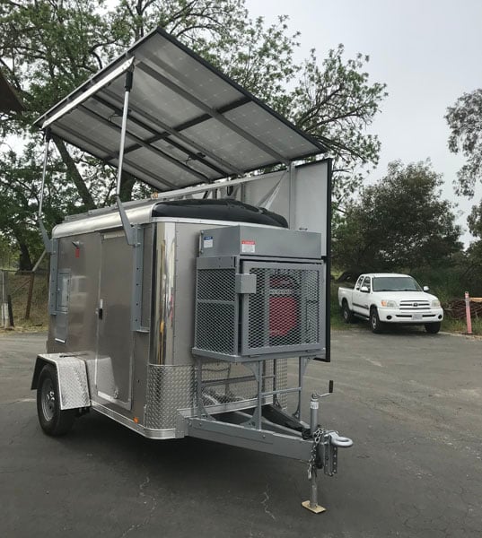 Optional Honda EU7000 gas generator turns the MS-415 into a powerhouse hybrid solar generator