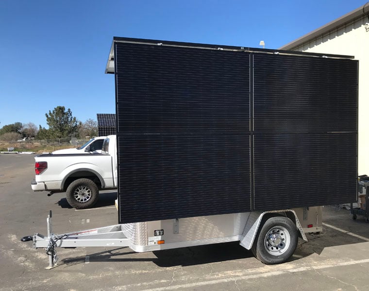 All 400-Series mobile solar generators are built no higher than 10 foot, allowing them to be transported by tractor trailer