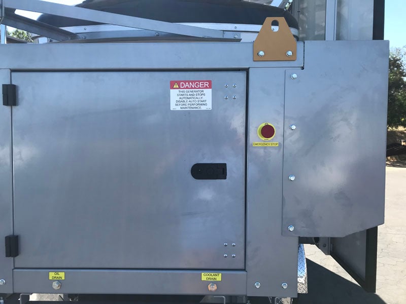 Locking, Sound-Attenuated Generator Enclosure