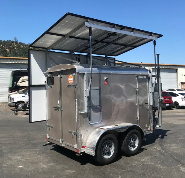 Mobile Solar - MS-422 Solar Generator - Lockable, weatherproof trailer with storage Mobile Solar - MS-422 Solar Generator - Lockable, weatherproof trailer with storage